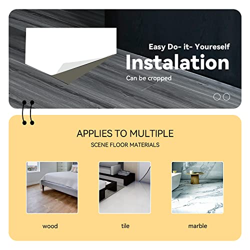 Wood Grain Peel and Stick Floor Tiles – 11.8” Width, Full Roll Length of 118" – Versatile Design for Any Space, Self Adhesive Vinyl Flooring, Waterproof and Non-Slip Features - Image 8