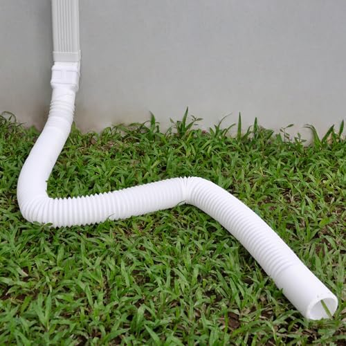 7ft Long Gutter Downspout Extensions, 3” Gutter Downspout Extender Pipe for 2"×3" Downspout and 3"×4"Downspout, Flexible Pipe Stretched Length 7ft, White,2-Pack - Image 5