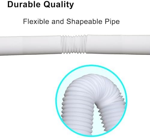 Extra Flexible Pipe for Prestantious 3” Downspout Extender Pipe, 2.6 inches ID, Pipe Stretched Length 6.6ft, White - Image 4
