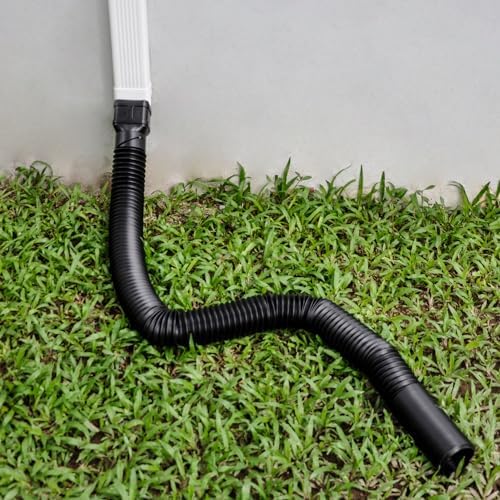 7ft Long Gutter Downspout Extensions, 3" Downspout Extender Drainage Pipe for 2"×3" Downspout and 3"×4"Downspout, Flexible Pipe Stretched Length 7ft, Black,1-Pack - Image 5