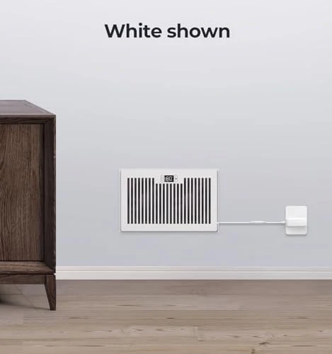 Quiet Register Booster Fan Fits 6" x 10" Register Holes, 10-Speed Smart Heating Cooling AC Vent Fan with Remote Control and Thermostat Control - White - Image 7