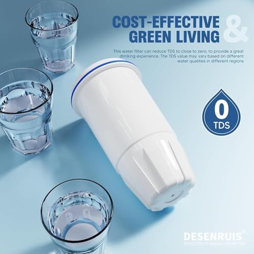 Upgraded Water Filter Replacement for Zero Pitcher and Dispenser ZR-001 ZR-004 ZP-006 ZR-017, Multi-Stage Filter System, Effectively Reducing Lead, Chromium, PFOA, and PFOS, Pack of 6, By DESENRUIS - Image 5