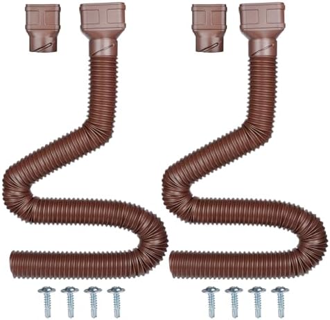 7ft Long Gutter Downspout Extensions, Outer diameter 3" Gutter Extensions for Downspout,Flexible Drainage Pipe Suitable for 2"×3" and 3"×4" Downspout,Flexible Pipe Stretched Length 7ft (2 Pack) - Image 7