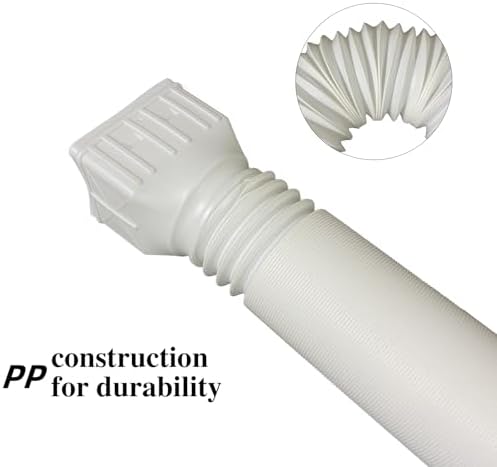 3 pack Flexible Rain Gutter Downspout Extensions,Drain Downspout Extender,Gutter Extension Flexible,Down Spout Drain Extension Pipes,Extendable from 21 to 60 Inches (3pcs white) - Image 7