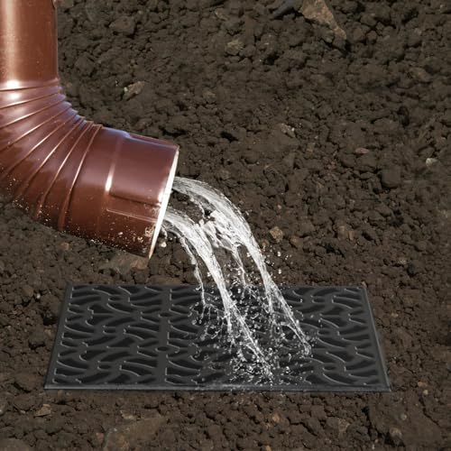 Gutter Downspout Extensions Big Kit, Catch Basin + 2pcs Pipes, Low Profile Downspout Extender - Each Flexible Pipe is 8.2ft - can be Connected into a Whole. Protect Foundation.(Black) - Image 6