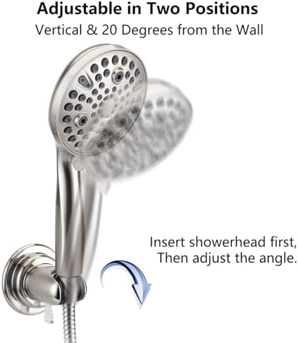 BOPai Vacuum Suction Cup Shower Head Holder, Adjustable 20 Degrees from The Wall - Brushed Nickel - Image 6