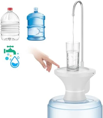 Water Dispenser for 5 Gallon Bottle - Drinking Water Dispenser, Automatic Water Jug Dispenser, Electric 2-5 Gallon Water Pump with USB Rechargeable and 2 Switch Control for Home, Office, Camping