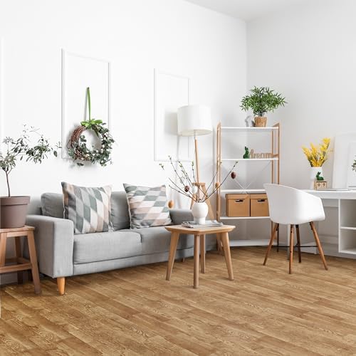 Sorbus 48Sq. Ft. Wood Grain Floor Tiles Foam Mat EVA Interlocking Mats Tile 3/8-Inch Thick Flooring Wood Puzzle Exercise Mats w/Borders - Home Playroom Basement, Apartment, Trade Show, Baby, Dance - Image 3
