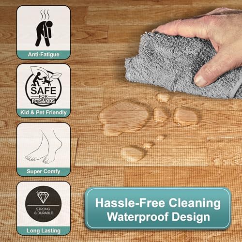 Sorbus 48Sq. Ft. Wood Grain Floor Tiles Foam Mat EVA Interlocking Mats Tile 3/8-Inch Thick Flooring Wood Puzzle Exercise Mats w/Borders - Home Playroom Basement, Apartment, Trade Show, Baby, Dance - Image 4