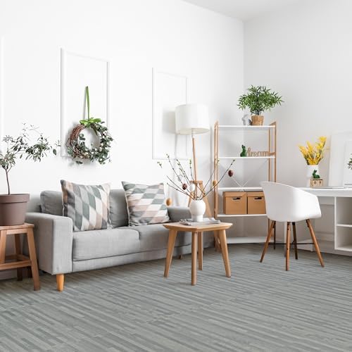 Sorbus 48Sq. Ft. Wood Grain Floor Tiles Foam Mat EVA Interlocking Mats Tile 3/8-Inch Thick Flooring Wood Puzzle Exercise Mats w/Borders - Home Playroom Basement, Apartment, Trade Show, Baby, Dance - Image 3