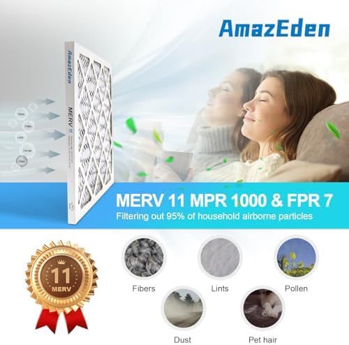 14x14x1 AC Air Filter MERV 11 (4-Pack) MPR 1000 FPR 7 HVAC Furnace Pleated Filters Dust Defense Replacement for Home (Actual Size: 13.75x13.75x0.75 Inches) - Image 2