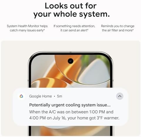 Google Nest Learning Thermostat (4th Gen, 2024) with Nest Temperature Sensor - Energy Saving Smart Thermostat with Adaptive Eco - Works with Alexa and Google Home App - Polished Silver - Image 6