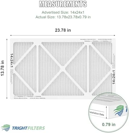 14x24x1 Air Filter 4 Pack, MERV 8 Pleated Dust Defense Air Filters Replacement Air Conditioner HVAC AC Furnace Filter, Durable and Lightweight - Image 2