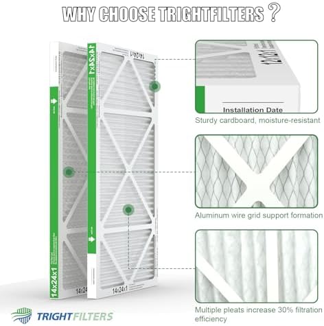 14x24x1 Air Filter 4 Pack, MERV 8 Pleated Dust Defense Air Filters Replacement Air Conditioner HVAC AC Furnace Filter, Durable and Lightweight - Image 4
