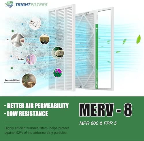 14x24x1 Air Filter 4 Pack, MERV 8 Pleated Dust Defense Air Filters Replacement Air Conditioner HVAC AC Furnace Filter, Durable and Lightweight - Image 5