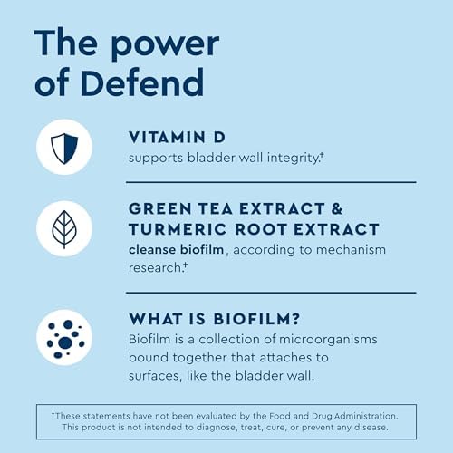 Uqora Defend - Urinary Tract Health Supplement - Support Bladder Health & Cleanse Biofilm* with D-Mannose, Green Tea Extract, Turmeric Extract & More - Gluten-Free - 60 Capsules (30-Day Supply) - Image 3