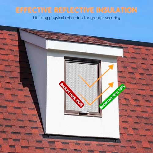 Reflective Foil Insulation, Double Reflective Bubble Insulation Sheet, Aluminum Foil Bubble Shield, Radiant Barrier Roll for RV Windows Weatherproofing (47''x 15Ft) - Image 2