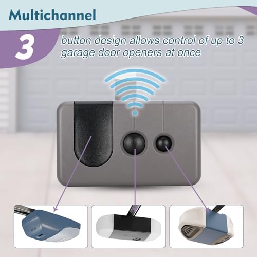 2 for Sears Craftsman Garage Door Remote 139.53753 53753 139.18191 HBW2028 371LM, Work with Purple Learn Button ONLY(2006-2013),1 for Garage Door Opener Keypad,877max G940EV-P2 CMXZDCG440 Universal - Image 5
