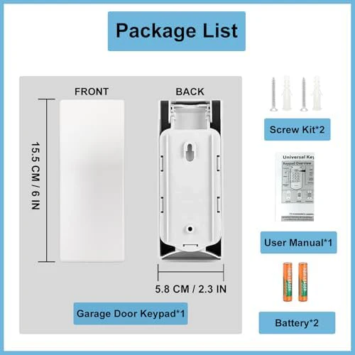 for Genie Garage Door Opener keypad Replacement, for All Genie/Overhead/Intellicode/DIP Switch Garage Door Openers, Wireless Keypad Keyless Entry, for Model GK-R/OKP-BX etc. Safe & Secure Access - Image 7