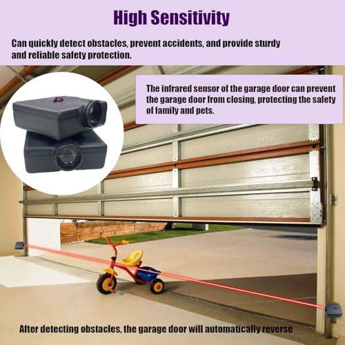 Garage Door Sensor GSTB-R STB-BL, Replacement for Genie/Overhead Garage Door Sensors, Garage Sensor for Genie Garage Door Openers Manufactured After 1993. (Receiving&Sending). - Image 6