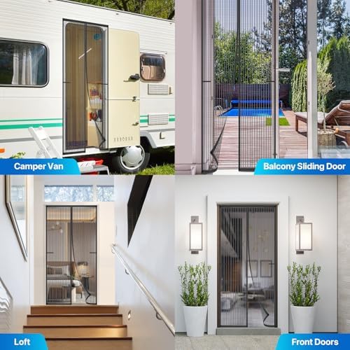 Heavy Duty Door Screen Magnetic Closure, LOVIGA Thickened Fiberglass Screen Door Mesh, Self Sealing, Tear Resistant, Easy Assemble, Fine Mesh Keep Bugs Out Fit Door Size 38 Inch X 82 Inch - Image 8
