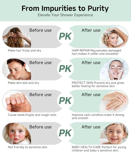 Filtered Shower Head with Handheld, 9-Spray Mode High Pressure Detachable Shower Head with Filters for Hard Water - Remove Chlorine Brushed - Image 3
