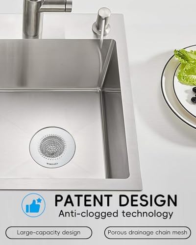 2 PCS Kitchen Sink Drain Strainer, Flippable Mesh Sink Strainer, 304 Stainless Steel Sink Screen, Easy Clean Large Basket Strainer, Anti-Clog Garbage Disposal Cover Fit for Standard Sink Drain - Image 6