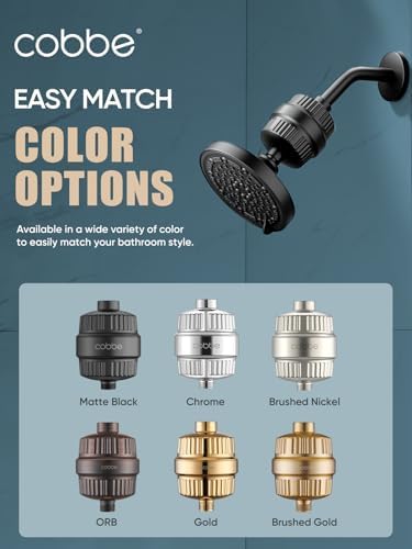 Cobbe Shower Filter for Hard Water Shower Head Filter - with 2 Replaceable Filter Cartridges - High Output Shower Water Filter for Removing Chlorine and Harmful Substance, Brushed Nickel - Image 8