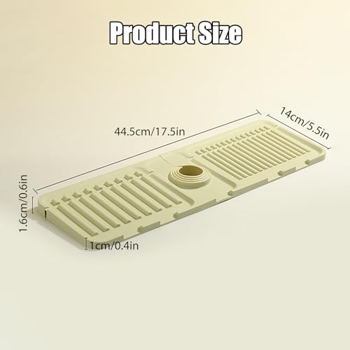 Faucet Mat for Kitchen Sink - 2024 Premium Upgrade: Enhanced Silicone Splash Guard with Rapid Drying & Dish Soap Sponge Holder, Perfect for Stone Sinks in Kitchen & Bathroom (Gray, 1 Pack) - Image 2