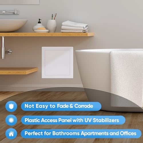 TICONN Access Panel for Drywall, 12 x 12 Inch ABS Plastic Wall Hole Cover Access Doors, Easy Install Plumbing Wall Panel for Drywall, Ceiling, Wiring and Cables - Image 3
