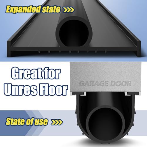 Jin&Bao Garage Door Bottom Weather Stripping Rubber Seal with T-Ends 5/16" - Protect Your Garage from Weather, Insects, and Dust with Premium Garage Door Draft Stopper(20FT, Black) - Image 5