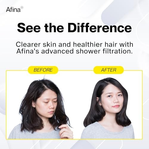 Afina Filtered Shower Head, Filter for Hard Water | Improves Skin & Hair by Reducing Chlorine & Heavy Metals from Hard Water | High Pressure Shower Filter Head for Hard Water (Black) - Image 5