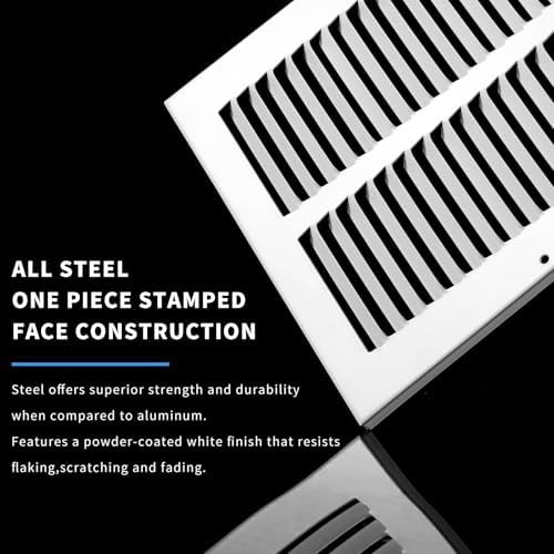 14x8 Vent Cover(Duct Opening Size),Air Return Vent Cover,Flat Vent Cover,Rejillas De Aire Acondicionado para Casa,Return Air Grilles,Outer Dimensions:15.75"Wx9.75"H(14"W x 8"H, Duct Opening) - Image 2