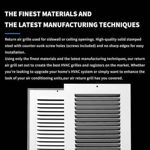 14x8 Vent Cover(Duct Opening Size),Air Return Vent Cover,Flat Vent Cover,Rejillas De Aire Acondicionado para Casa,Return Air Grilles,Outer Dimensions:15.75"Wx9.75"H(14"W x 8"H, Duct Opening) - Image 5