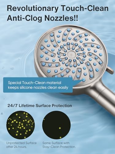 Cobbe Filtered Shower Head with Handheld, High Pressure 7-mode Showerhead with Filters for Hard Water - Remove Chlorine - Reduces Dry Itchy Skin, Patented Paddle Shift Design, Brushed Nickel - Image 6