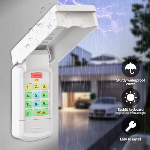 for Overhead Garage Door Opener Keypad, Compatible with All Overhead/Genie Garage Door Openers, Work with Model GK-R 37225R 37332R OKP-BX GK-BX GWKP, GWK-IC, ACSDG, ACSDA1, ACSD1G, B8QACSDA - Image 5