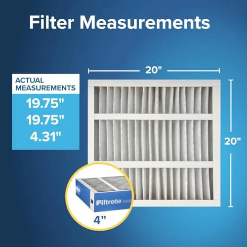 Filtrete 20x20x4 AC Furnace Air Filter, MERV 13, MPR 1900, Premium Allergen, Bacteria & Virus Filter, Electrostatic Air Cleaning Filter, 2-Pack (Actual Size 19.75 x 19.75 x 4.31 in) - Image 2