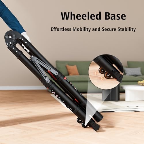 12.5FT Telescoping Ladder A Frame, Portable Extension Folding Ladder, Multi-Purpose Compact Telescopic Ladder for Household or Outdoor Work, 330lbs Max Capacity - Image 3