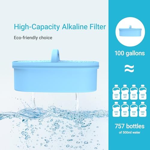 Alkaline Water Filter Replacement for All Waterdrop Pitcher and Dispenser Filtration System, Fits Waterdrop WD-PF-AL, Reduces PFOA/PFOS, Chlorine, Last Up to 100 Gallons, 3 Packs, AQUA CREST - Image 6