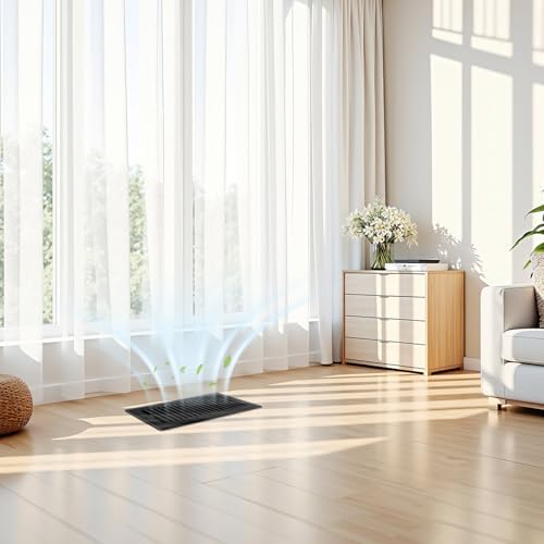 4 x10 Floor Registers, Floor Vent Covers 10 Pack, Heavy Duty Steel Walkable Vent Covers for Home Floor, Easy Adjust Air Supply Lever, for Sidewall and Floor, Black - Image 5