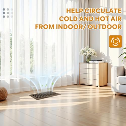 4" x 10" Floor Vent Covers Brown 4 Pack, Heavy Duty Walkable Vent Covers for Home Floor, Premium Finish, Brown - Image 6