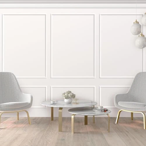 Pangda 3 Set Peel and Stick Wall Molding Kit, Premade Accent Molding Wainscoting Panel for Interior Wall Moulding Decor, Ready to Assemble Wainscoting Accent Panel (63 x 39 in) - Image 5