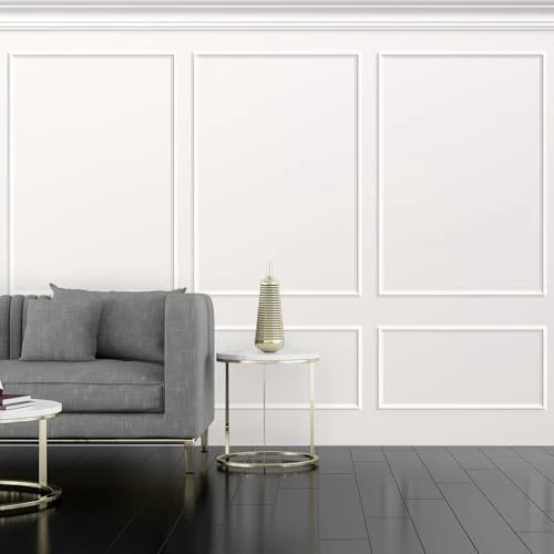 Pangda 3 Set Peel and Stick Wall Molding Kit, Premade Accent Molding Wainscoting Panel for Interior Wall Moulding Decor, Ready to Assemble Wainscoting Accent Panel (63 x 39 in) - Image 6