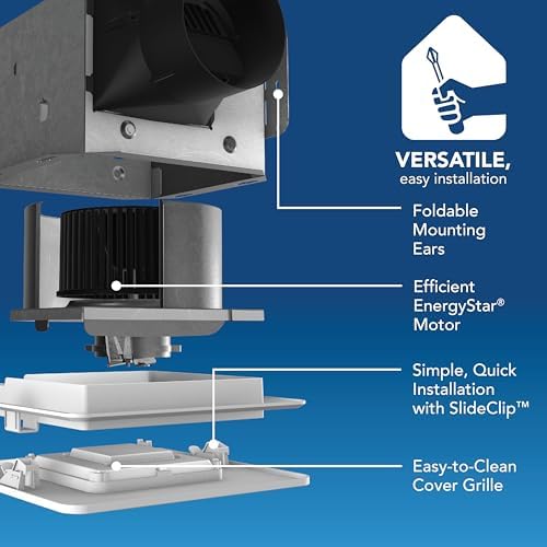 Broan-NuTone® BEL8 Bathroom Exhaust Fan w/LED Light, 80 CFM, ENERGY STAR® Exhaust Fan, 1.5 Sones - Image 3