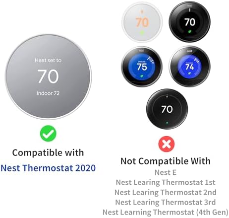 Petrichor Nest Thermostat Wall Plate - Compatible With Google Nest 2020 - Trim Kit, Cover Accessory for Easy Installation (2 Pack White) - Image 2