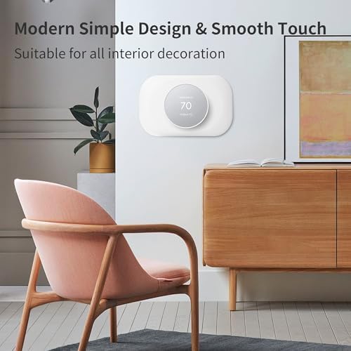 Petrichor Nest Thermostat Wall Plate - Compatible With Google Nest 2020 - Trim Kit, Cover Accessory for Easy Installation (2 Pack White) - Image 3
