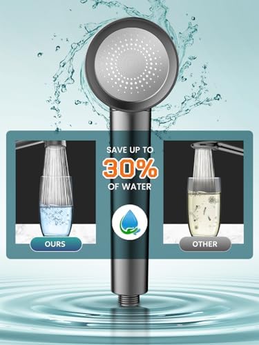 Filtered Shower Head with Handheld, 3 Modes High Pressure Shower Heads, Shower Head with Filters 18 Layers for Hard Water, Remove Chlorine and Harmful Substance, Reduce Dry Skin - Image 4