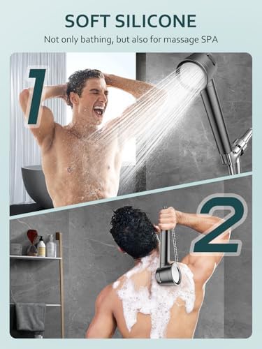 Filtered Shower Head with Handheld, 3 Modes High Pressure Shower Heads, Shower Head with Filters 18 Layers for Hard Water, Remove Chlorine and Harmful Substance, Reduce Dry Skin - Image 7