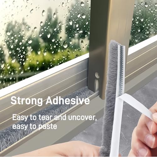 33 Ft Self-Adhesive Weather Stripping Door Seal Strip for Door Window, 0.35" Wide x 0.35" Thick, Gray - Image 4