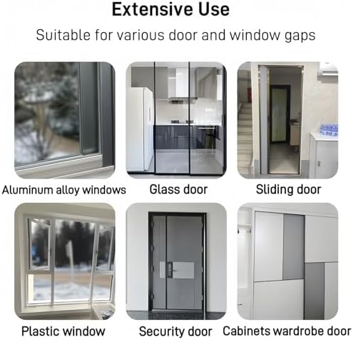 33 Ft Self-Adhesive Weather Stripping Door Seal Strip for Door Window, 0.35" Wide x 0.35" Thick, Gray - Image 6